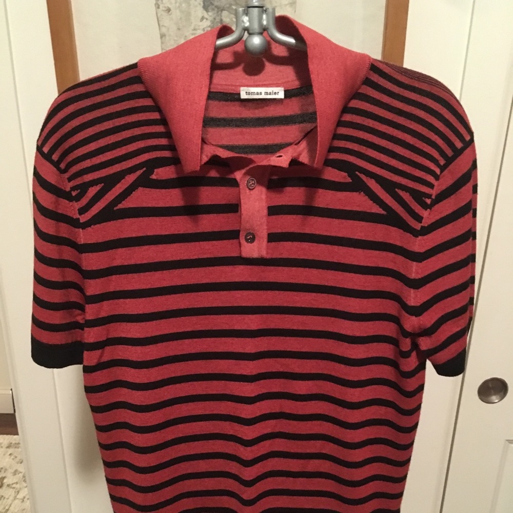 Tomas Maier short sleeved polo sweater